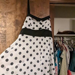 Sheer Swing Polka Dot Dress